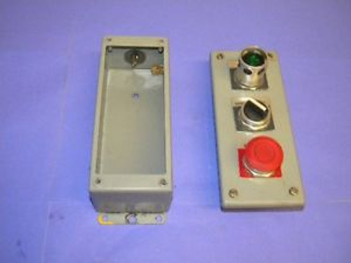 Hoffman Enclosure W/ Green Pushbutton,Red Mushroom Push/Pull & Selector Switch