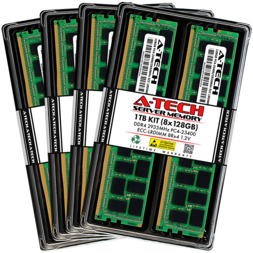 A-Tech 1Tb 8X 128Gb Pc4-23400 Ddr4 Ecc Load Reduced Lrdimm Server Memory Ram
