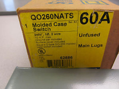 Square D QO260NATS Series E2 60 amp 240 V Breaker Enclosure