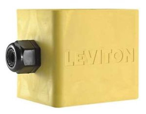 LEVITON 3200-2Y Portable Outlet Box, Pendant, 2 Gang, Yw