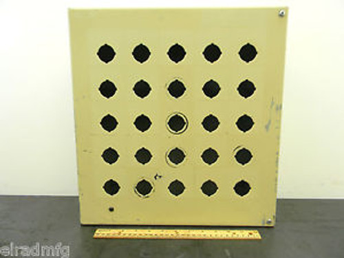 HOFFMAN ENCLOSURE E25PBY25 25 PUSH BUTTON 16X15X6 CONTROL BOX FITS ALLEN BRADLEY