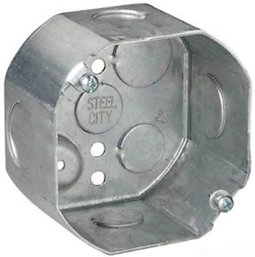Steel City 54171-3/4 Outlet Box  Octagon  Drawn Construction  4-Inch Diameter by