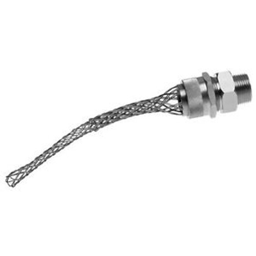 Woodhead 5528MSS Cable Strain Relief  Stainless Steel Grip  Straight Male  Stain