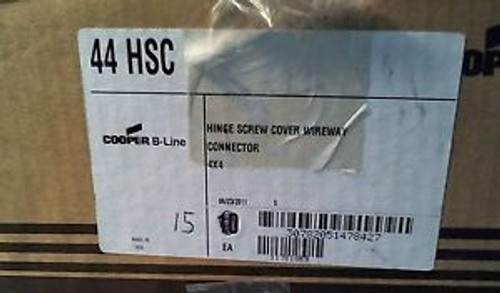 NEW COOPER B-LINE 44 HSC Hinge Screw Cover Wireway Connector Box of 15 New