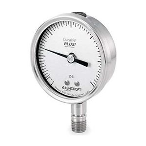 Pressure Gauge, Plus, 2 1/2 In, 15 Psi, Ss