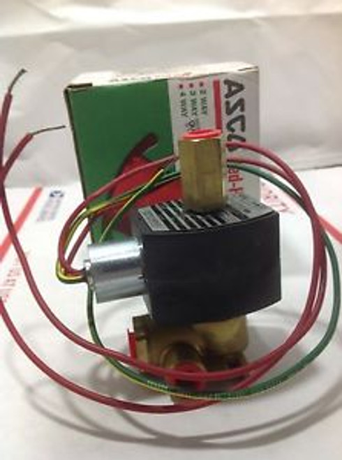Asco Red-Hat Solenoid Valve 3 Way New Ef8317G35 Brass 1/4 Normally Closed
