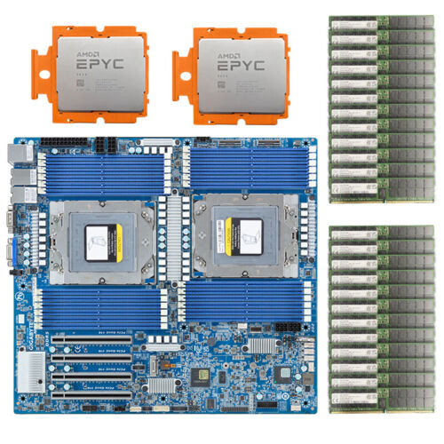 Gigabyte Mz73-Lm0?Rev. 2.0) + Amd Epyc Genoa 9654 96C/192T +Sk Hnix Ddr5 1536Gb