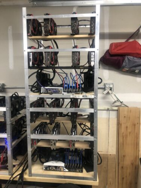 2 Stackable Rx 580 8 Gb Mining Rigs ( 16X Gpus )
