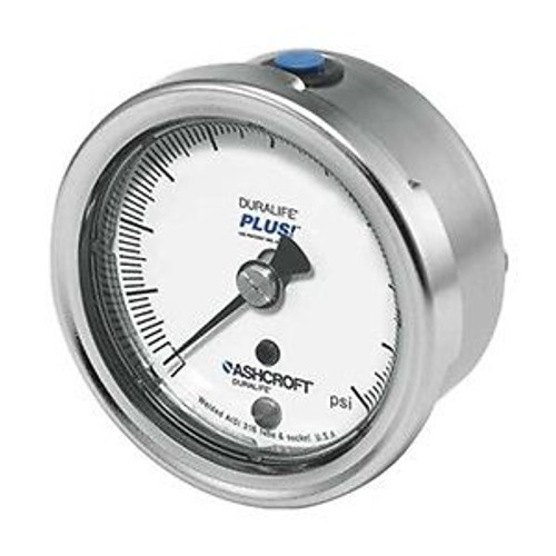 Vacuum Gauge, Plus, 2 1/2 In, 30 In Hg, Ss