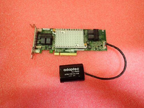 Adaptec Asr-81605Zq 12G Sas 16-Port 1Gb Cache Pcie X8 Raid Controller + Battery