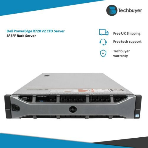 Dell Poweredge R720 8Sff Configurable Rack Server 2X Xeon V2 128Gb Ram 2 Hdd