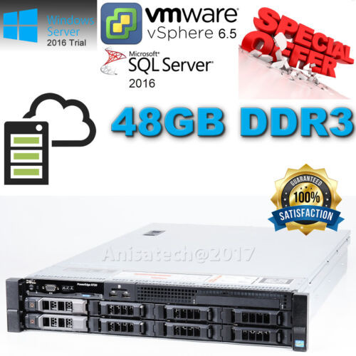 Dell Poweredge R720 Xeon E5-2670V2 2.50Ghz 48Gb Ddr3 Perc H710 900Gb Sas 15K Hdd