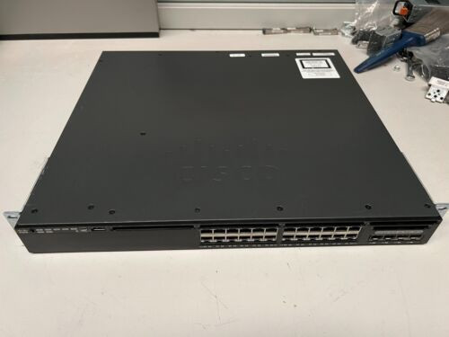 Cisco Ws-C3650-24Ps-E 25 Aps + 2 X Pwr-C2-640Wac Poe+ Gigabit Switch 3650-24Ps-E