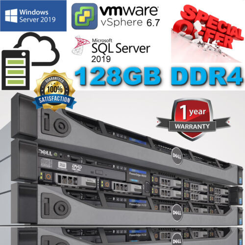 Dell Poweredge R630 2Xe5-2640V4 2.40Ghz 10Core 128Gb Ram H730 2X900Gb Sas Europe