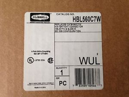 HUBBELL HBL560C7W,Connector, 60A,277/480V