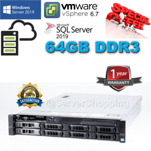 Dell Poweredge R720 Xeon E5-2620 2.00Ghz 12-Core 64Gb Ddr3 16Tb Sas 3.5" H710 6G