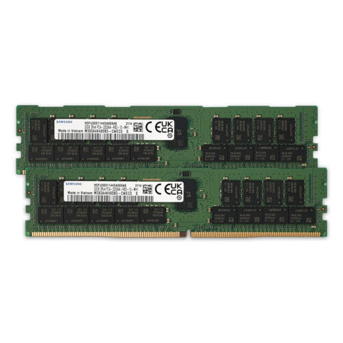 Samsung 64Gb (2X32Gb) Ddr4-3200 2Rx4 Pc4-25600 Ecc-Reg 288-Pin Rdimm 1.2V Ram