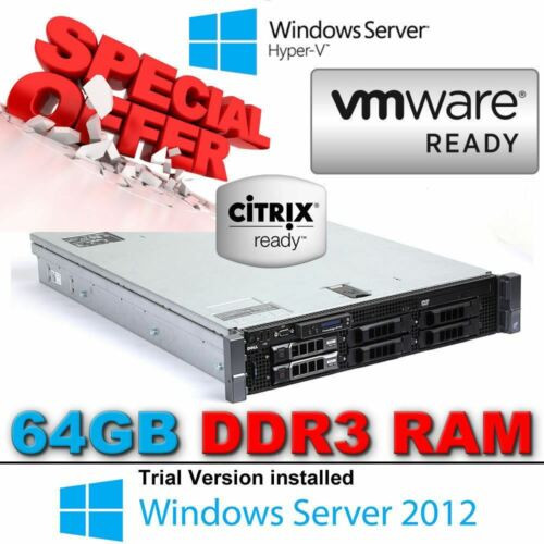Dell Poweredge R710 2X Six Core X5660 2.80Ghz 64Gb Ddr3 Perc 6/I Raid 600Gb Sas