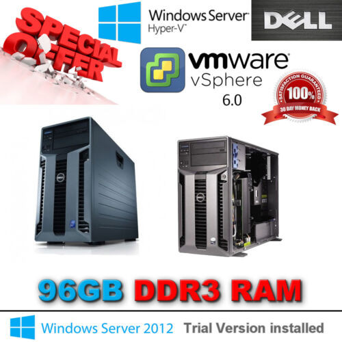 Dell Poweredge T610 2X 6-Core Xeon X5670 2.93Ghz 96Gb Ddr3 4X2Tb Sas H700 Raid