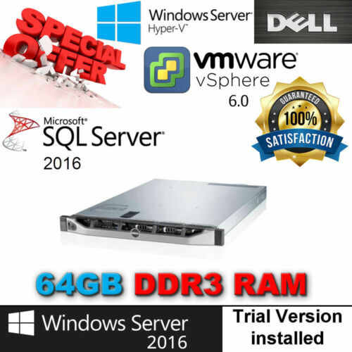 Dell Poweredge R420 2X E5-2450L 1.80Ghz 8Core 64Gb Ram 600Gb 10K Perc H310 Mini