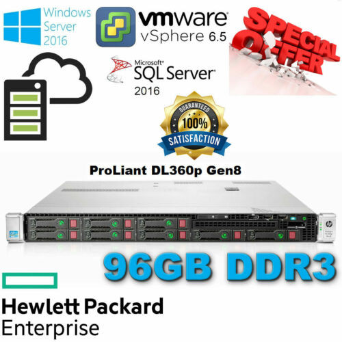 Hp Proliant-Dl360P G8 2X E5-2650 16Core Xeon 96Gb Ddr3 2X120Gb Ssd Disk P420I 1G