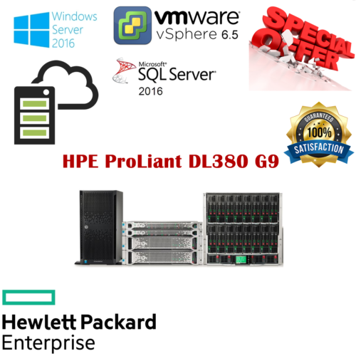 Hpe Proliant Dl380 G9 -2X E5-2630 V3 2.40Ghz 8 Core 64Gb Ram P440Ar  1Tb Ssd