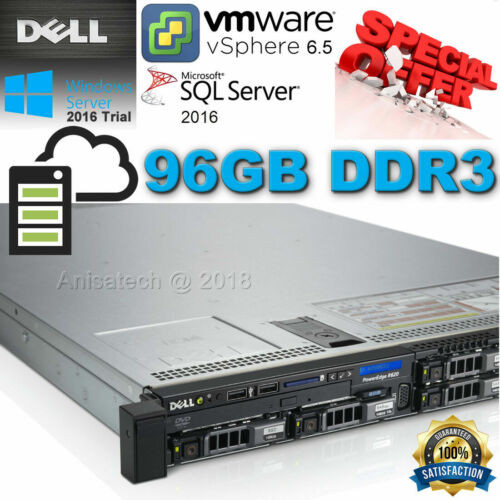 Dell Poweredge R620 2X Xeon E5-2690 3.80Ghz 16-Core 96Gb Ddr3 H710 512Gb Ssd 2.5