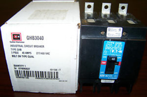 BRAND NEW - Cutler Hammer GHB3040 - 3P, 40A, 480V Bolt-on    FREE SHIPPING