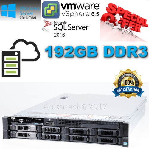 Dell Poweredge R720 2X Xeon E5-2640 V2 2.00Ghz 192Gb Ddr3 2X120Gb Ssd 16-Cores