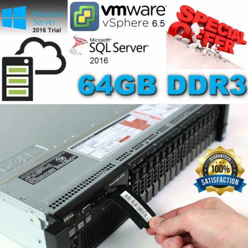 Dell Poweredge R720 Xeon E5-2650 2.00Ghz 64Gb Ddr3 H710 Mini 480Gb Ssd + 2.4Tb