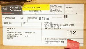 GE ALF3121ABX 120/208V 125A 12SP ML Panel Interior