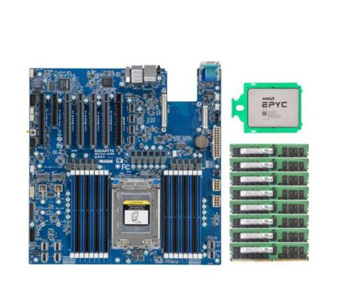 Gigabyte Mz32-Ar0+Amd Epyc 7742 64C/128 2.3Ghz Cpu +Sk Hynix 256G Ddr4