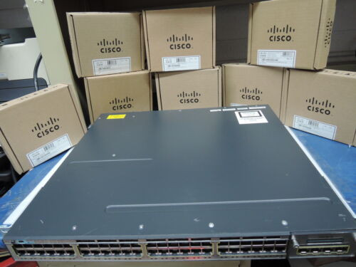 Cisco Ws-C3750X-48P-S 48-Port Gigabit Poe Switch With Power Supply & C3Kx-Nm-1G