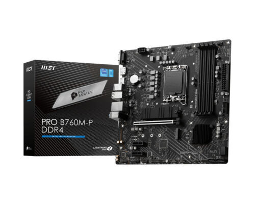 Msi Pro B760M-P Ddr4 Intel B760 Lga 1700 Micro Atx Motherboard-