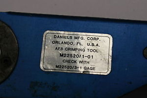 Daniels Crimping Tool with TH4 Turret (AF8 with M22520 1-03)