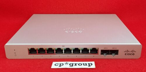 Cisco Meraki Ms120 8-Port Gbe & 2-Port Sfp Network Switch Ms120-8-Hw Unclaimed