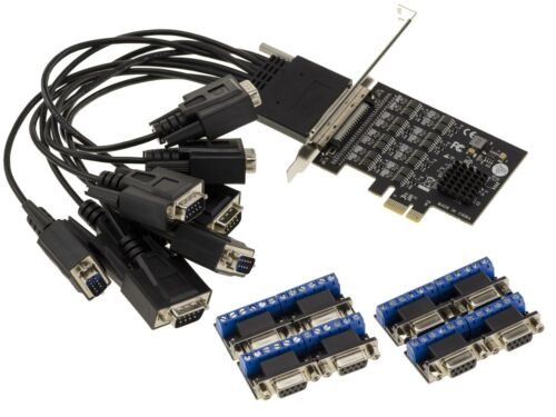 Card Pcie X1 - 8-Port Series Rs422 Rs485 - Chipset Exar Xr17V358 - Db9+-