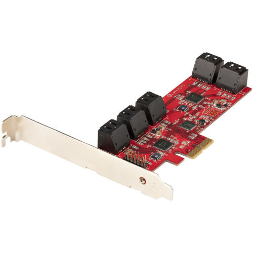 Startech.Com Sata Pcie Card - 10 Port Pcie Sata Expansion Card - 6Gbps - Low/Ful-