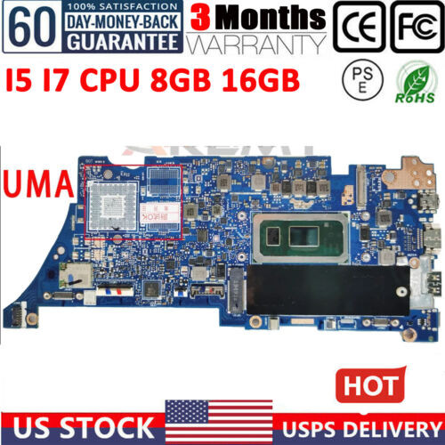 Ux334Fa Laptop Motherboard For Asus Ux434Fac Ux334F Ux334Fl I5 I7 Cpu 8Gb 16Gb