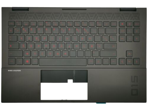 Genuine Hp Omen 15-Ek Palmrest Cover Keyboard French Black Backlit M00838-051