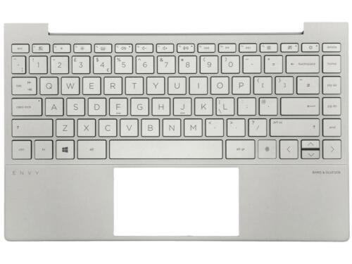 Genuine Hp Envy 13-Ba Palmrest Cover Keyboard Uk Silver Backlit L96800-031