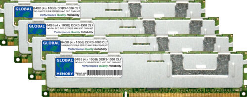 64Gb (4X16Gb) Ddr3 1066Mhz Pc3-8500 Ecc Reg Mac Pro (2009-Mid 2010-Mid 2012) Memory-