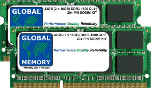 32Gb (2X16Gb) Ddr3 1600Mhz Pc3-12800 204-Pin Sodimm Speicher Ram Set Für Laptops