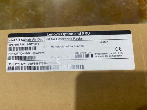 New 00We079 00We081 Lenovo Intel 1U Switch Air Duct Kit For Enterprise Racks