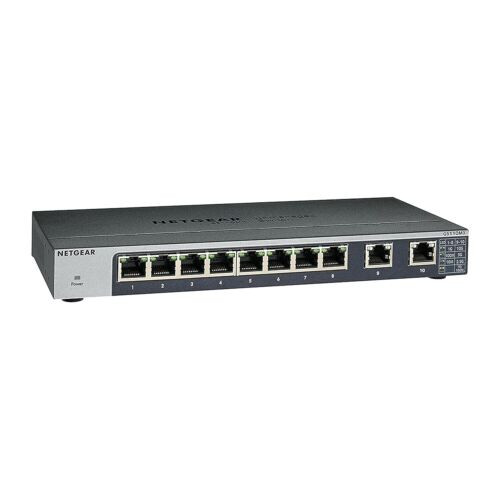 Netgear 10-Port Gigabit/10G Ethernet Unmanaged Switch (Gs110Mx) - With 8 X 1G,