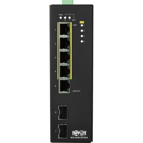 Tripp Lite 5-Port Lite Managed 10/100/1000 Mbps Poe+ Gigabit Ethernet Switch