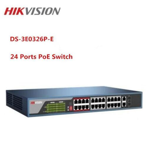 24 Ports Poe Switch Hikvision Ds-3E0326P-E Poe 24X10/100Mbps Auto-Mdix 4K 370W