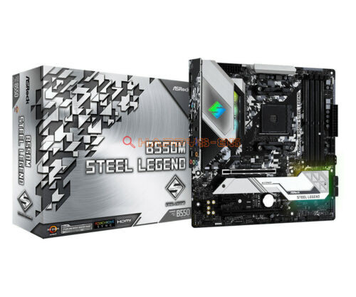 One New Asrock B550M Steel Legend Socket Am4 Micro Atx Amd B550