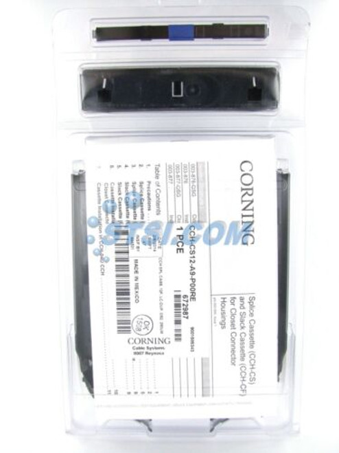 Corning Cch Splice Cassette, 12 Fiber, Lc Duplex Os2, Cch-Cs12-A9-P00Re ~Stsi