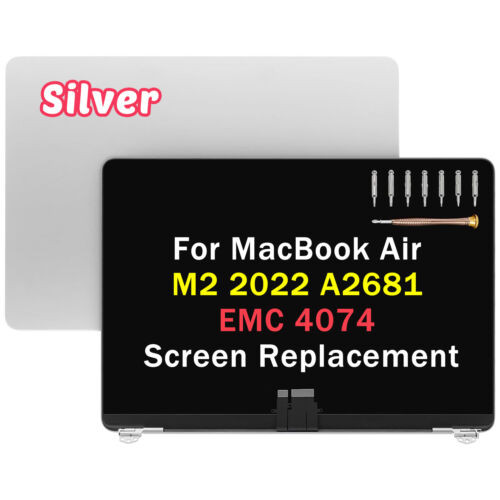 A++ Lcd Screen Replacement For Macbook Air 13.6" A2681 2022 M2 Emc 4074 Silver